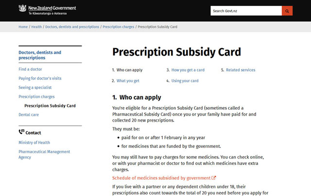 Process page Screenshot showing numbered process steps.